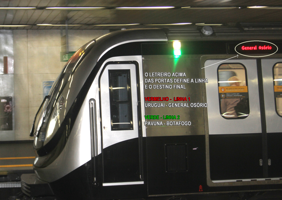 Trem da Linha 1- Metrô do Rio de Janeiro