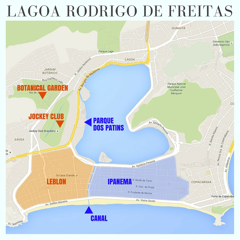 Lagoa Rodrigo de Freitas Art Map